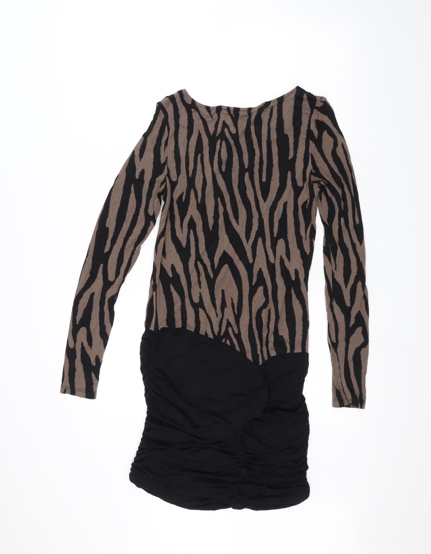 Marks and Spencer Womens Black Animal Print  Pencil Dress  Size 10