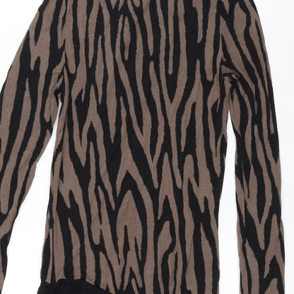 Marks and Spencer Womens Black Animal Print  Pencil Dress  Size 10