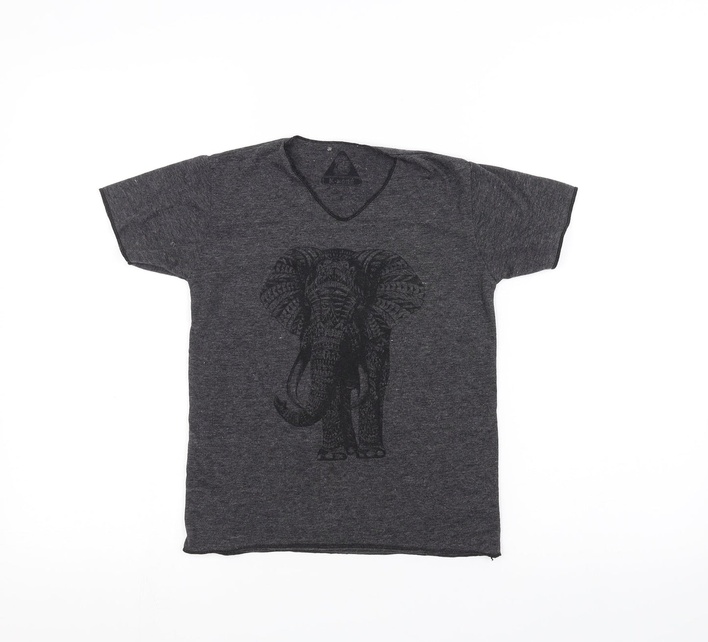 K-Kone Girls Black   Basic T-Shirt Size 8 Years  - elephant
