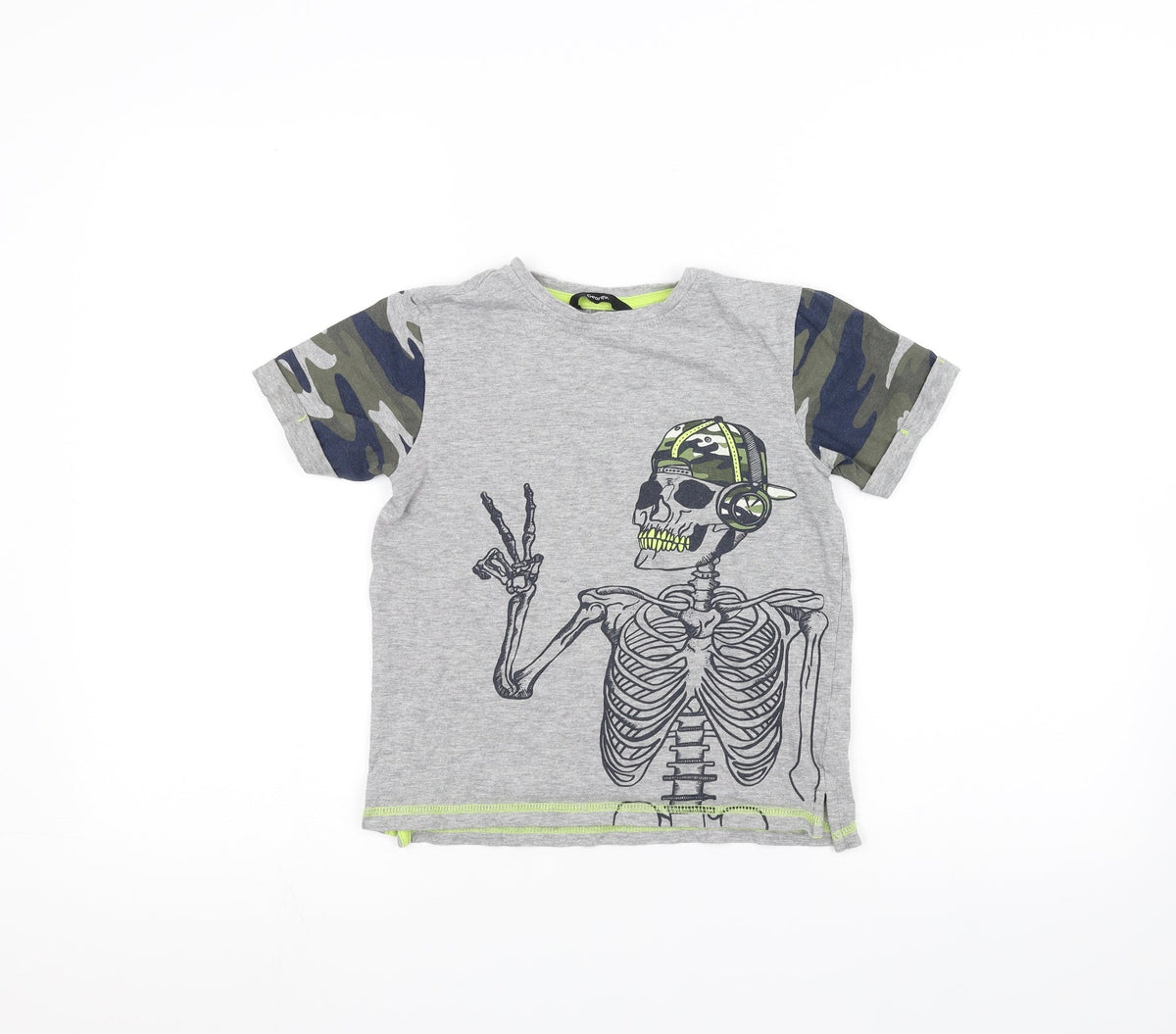 George Boys Grey   Basic T-Shirt Size 7-8 Years