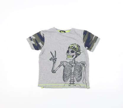 George Boys Grey   Basic T-Shirt Size 7-8 Years