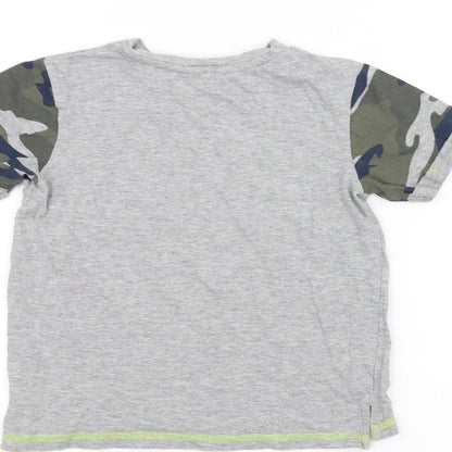 George Boys Grey   Basic T-Shirt Size 7-8 Years