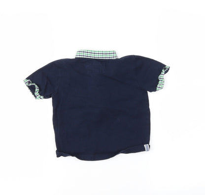 junior Boys Black   Basic Polo Size 12-18 Months