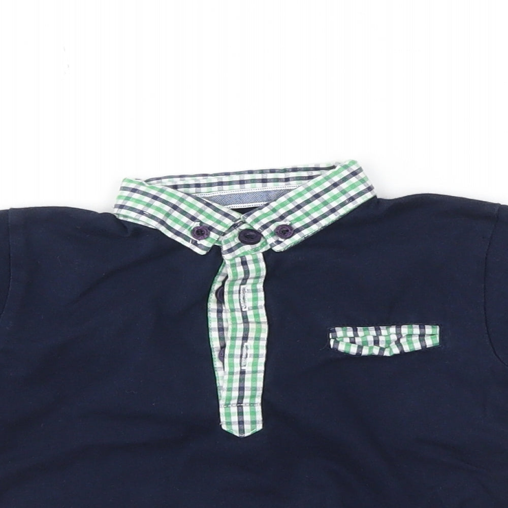 junior Boys Black   Basic Polo Size 12-18 Months