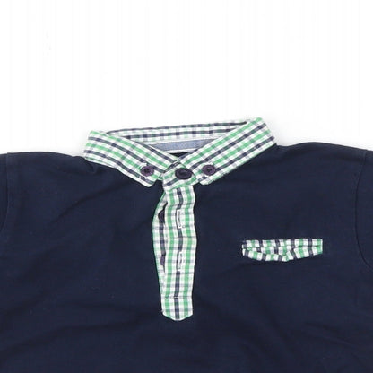 junior Boys Black   Basic Polo Size 12-18 Months