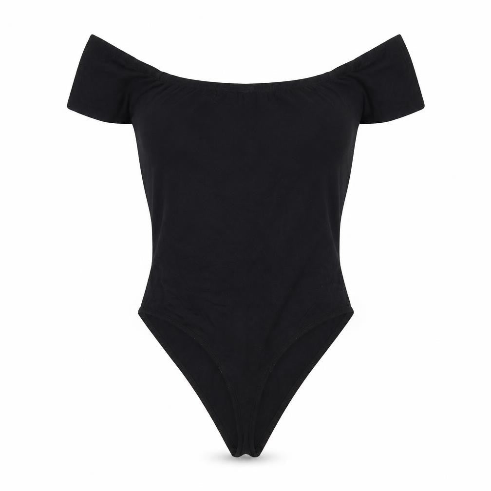 Womens UK Size 10 PRETTYLITTLETHING One-Piece Black Bodysuit