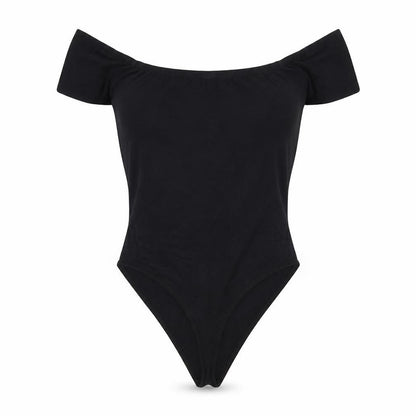 Womens UK Size 10 PRETTYLITTLETHING One-Piece Black Bodysuit