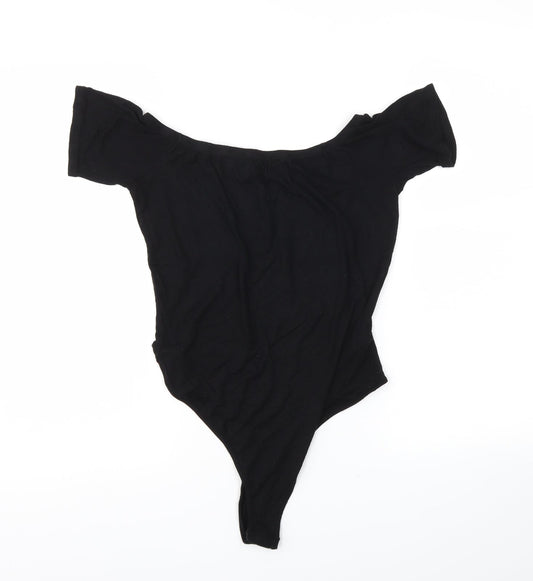 PRETTYLITTLETHING Womens Black   Bodysuit One-Piece Size 10