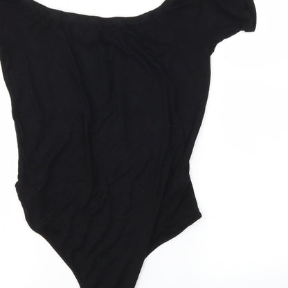 PRETTYLITTLETHING Womens Black   Bodysuit One-Piece Size 10