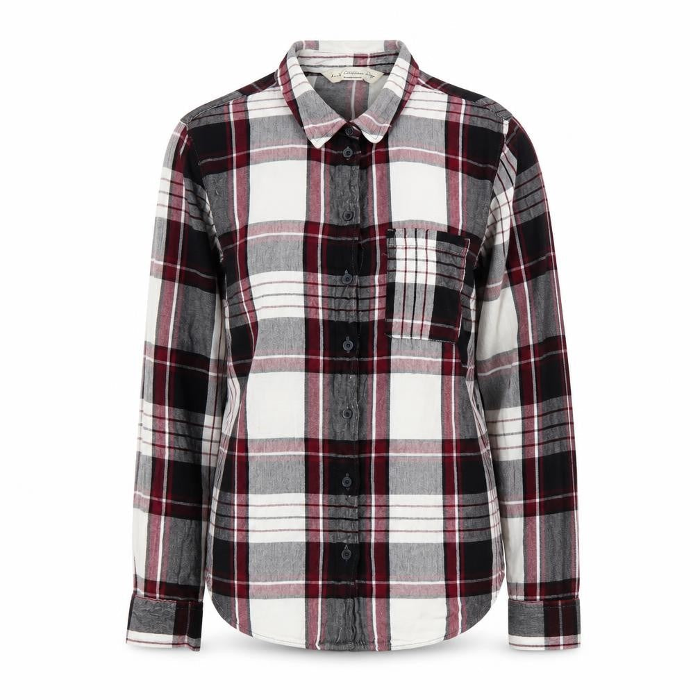 Womens UK Size 10 F&F Red Basic Button-Up