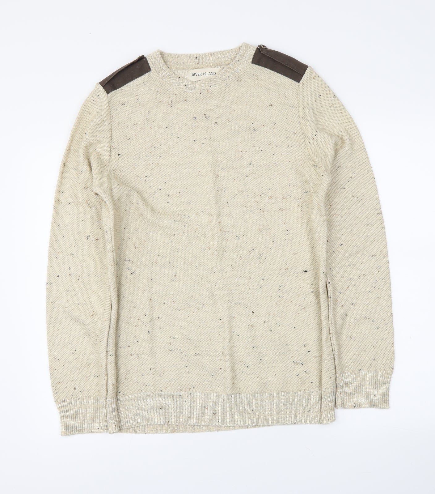 River Island Mens Beige   Pullover Jumper Size S