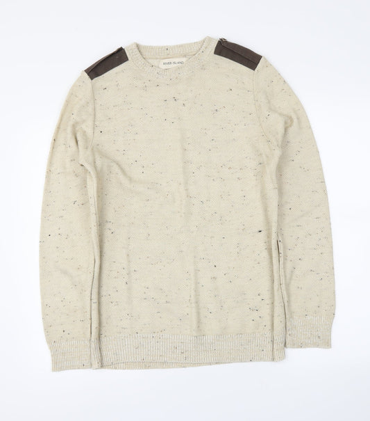 River Island Mens Beige   Pullover Jumper Size S