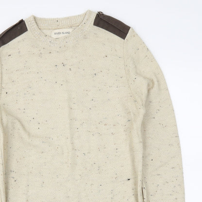 River Island Mens Beige   Pullover Jumper Size S