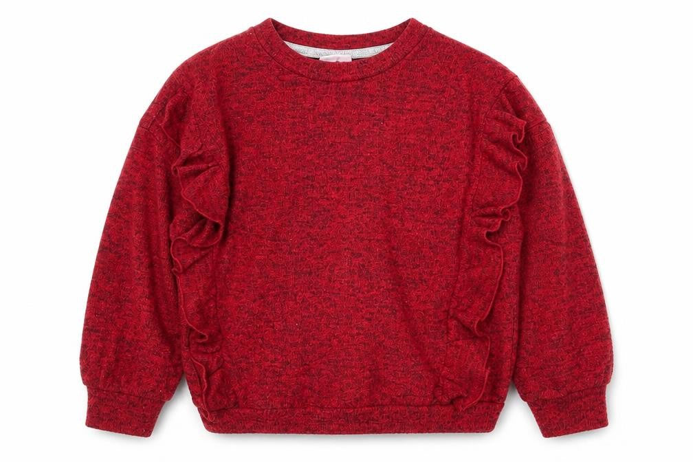 Front view of F&F girls’ red jumper, size 5-6, years