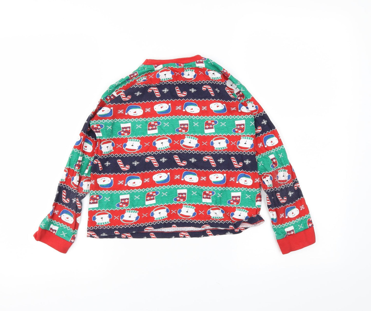 kids Boys Green Striped  Basic T-Shirt Size 8-9 Years  - christmas