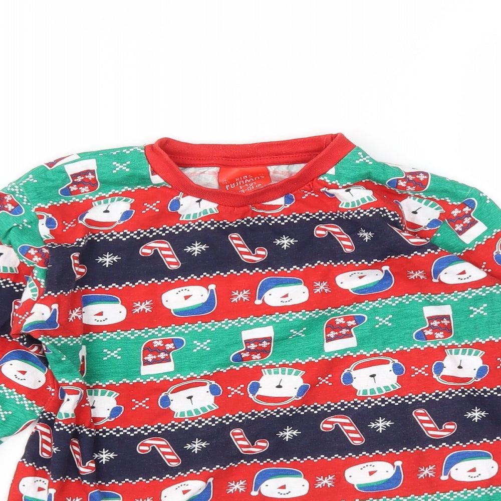 kids Boys Green Striped  Basic T-Shirt Size 8-9 Years  - christmas