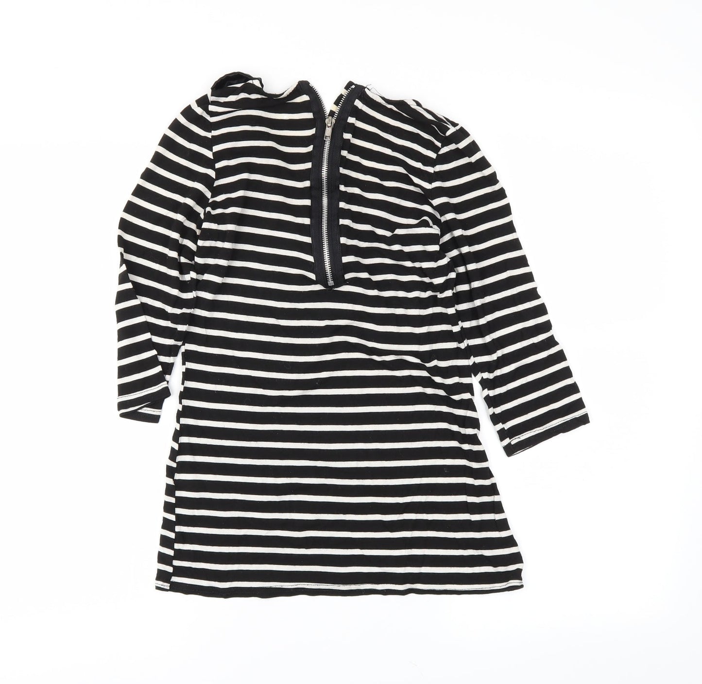 generation Girls Black Striped  Tunic T-Shirt Size 14-15 Years