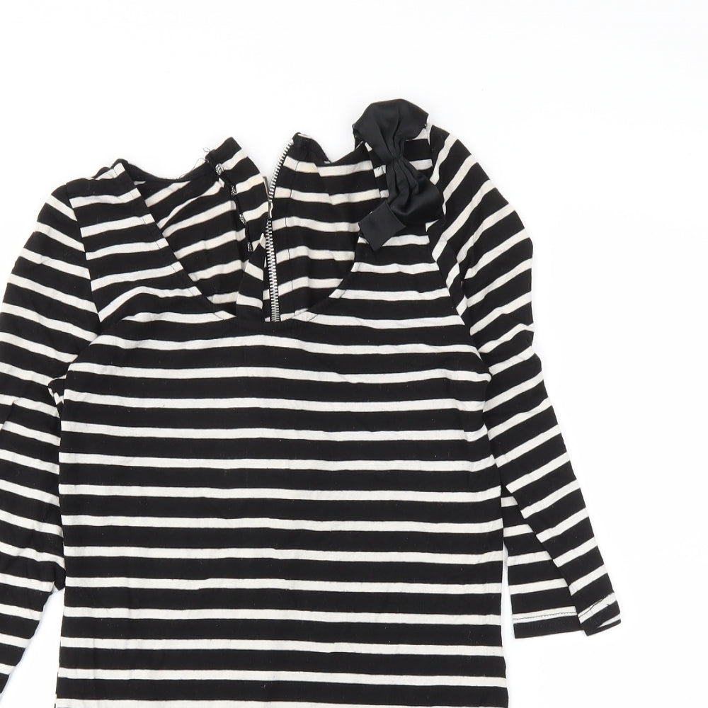 generation Girls Black Striped  Tunic T-Shirt Size 14-15 Years