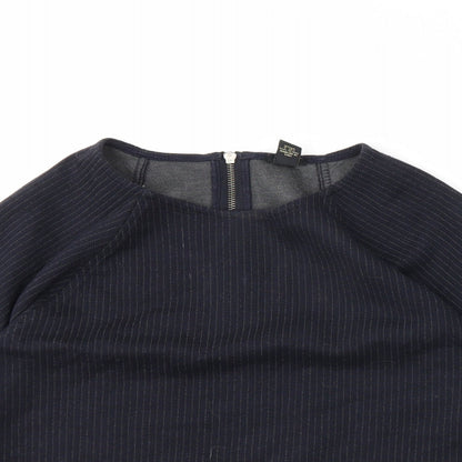 Womens UK Size M forever21 Blue Cropped T-Shirt