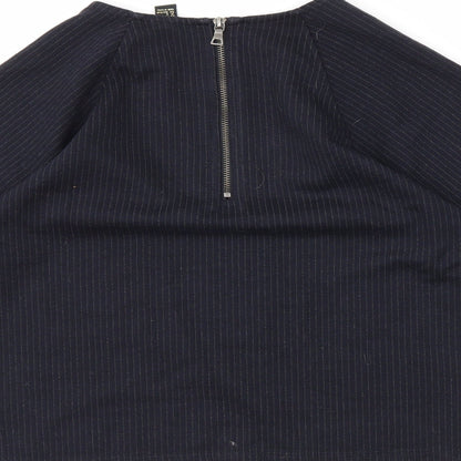 Womens UK Size M forever21 Blue Cropped T-Shirt