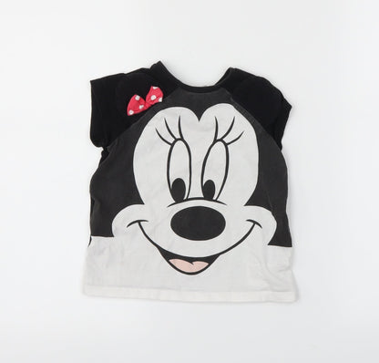 H&M Girls Black   Basic T-Shirt Size 18-24 Months