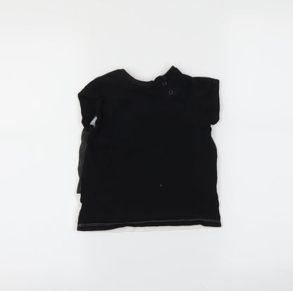 H&M Girls Black   Basic T-Shirt Size 18-24 Months