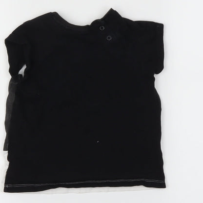 H&M Girls Black   Basic T-Shirt Size 18-24 Months