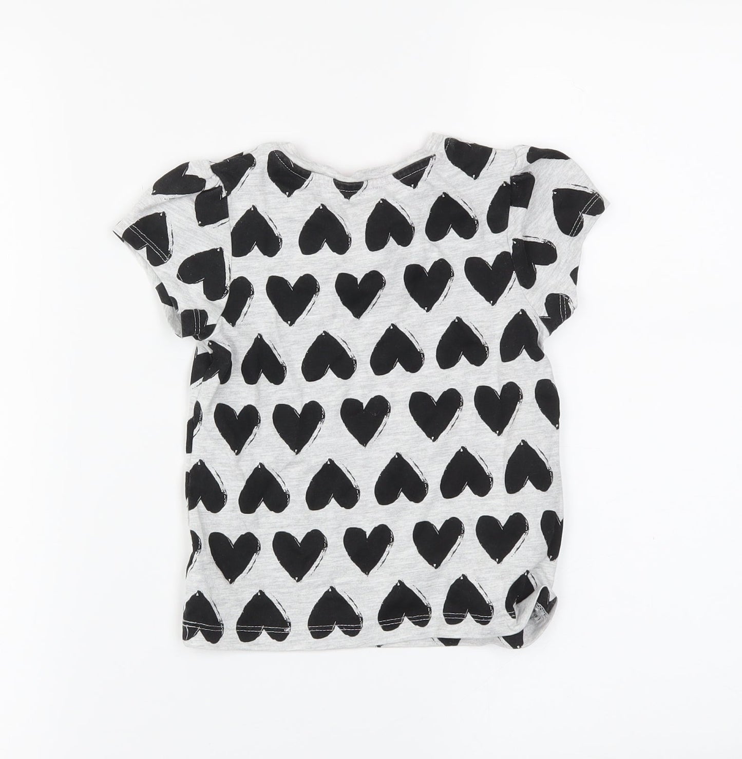George Girls Grey   Basic T-Shirt Size 4-5 Years
