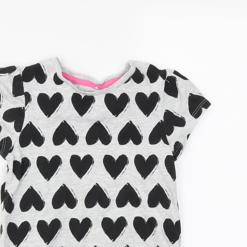 George Girls Grey   Basic T-Shirt Size 4-5 Years