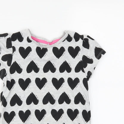 George Girls Grey   Basic T-Shirt Size 4-5 Years