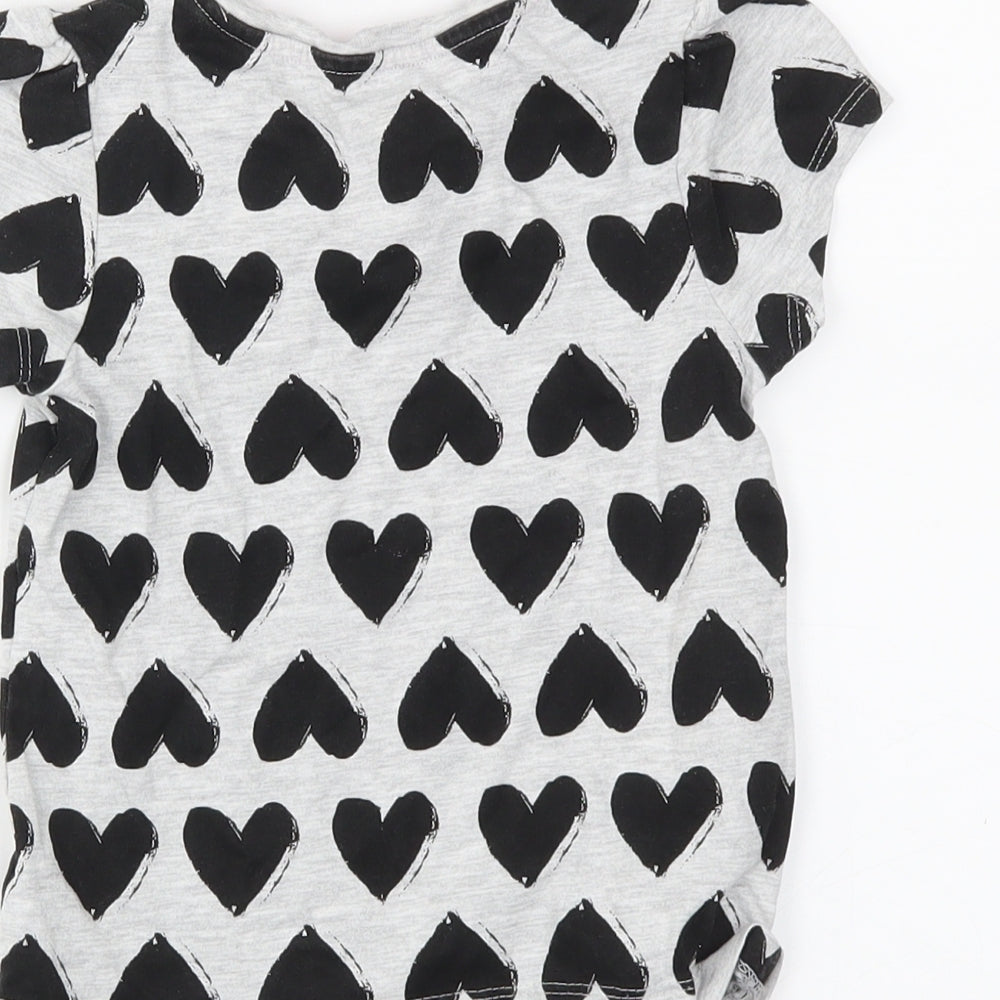 George Girls Grey   Basic T-Shirt Size 4-5 Years