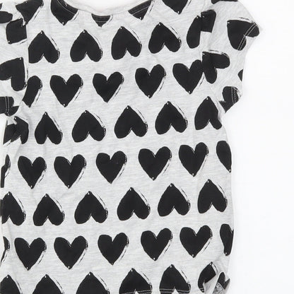 George Girls Grey   Basic T-Shirt Size 4-5 Years