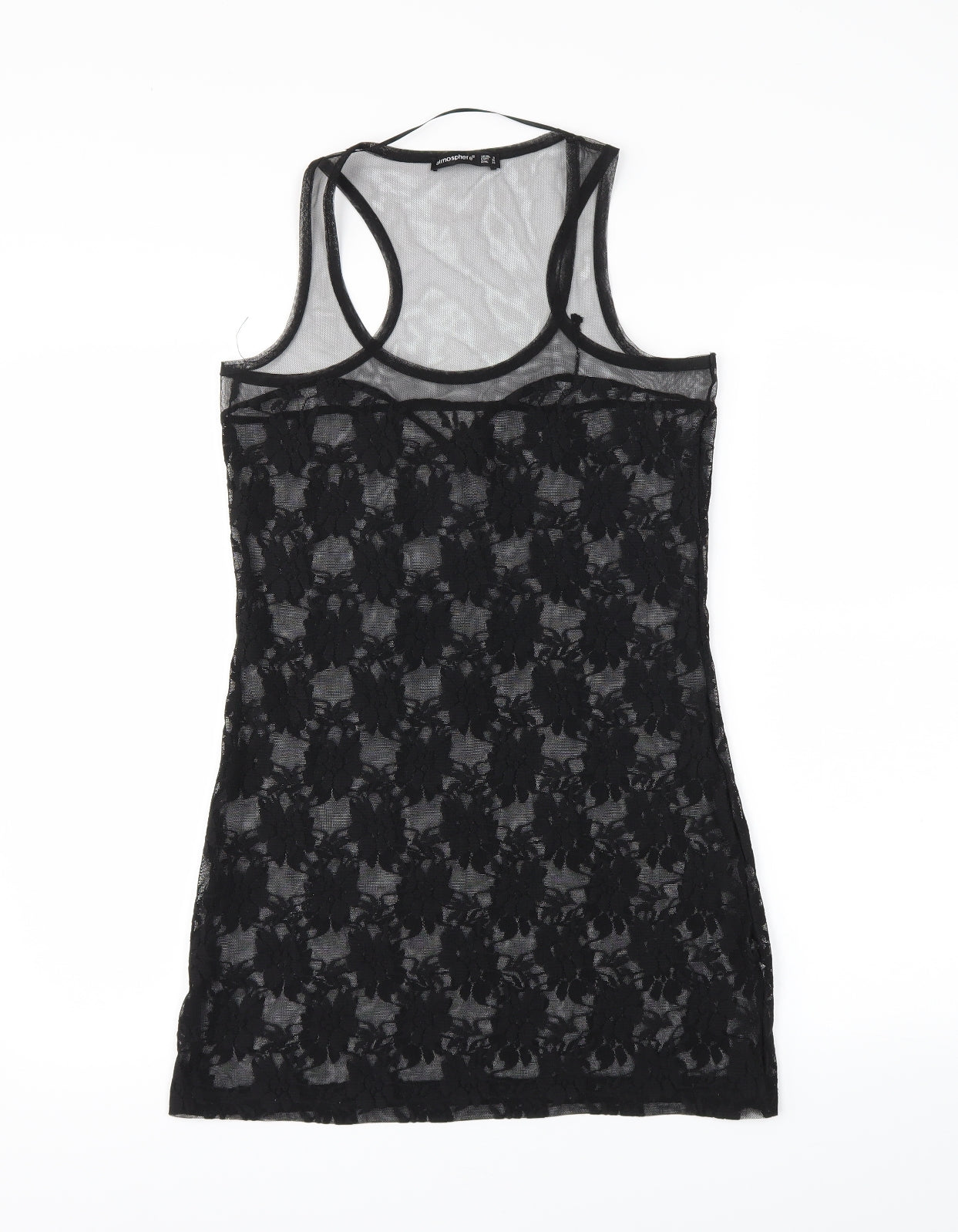 Womens UK Size 8 Atmosphere Black Basic Tank