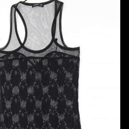 Womens UK Size 8 Atmosphere Black Basic Tank