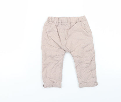 Nutmeg Girls Beige Polka Dot  Windbreaker Trousers Size 9-12 Months