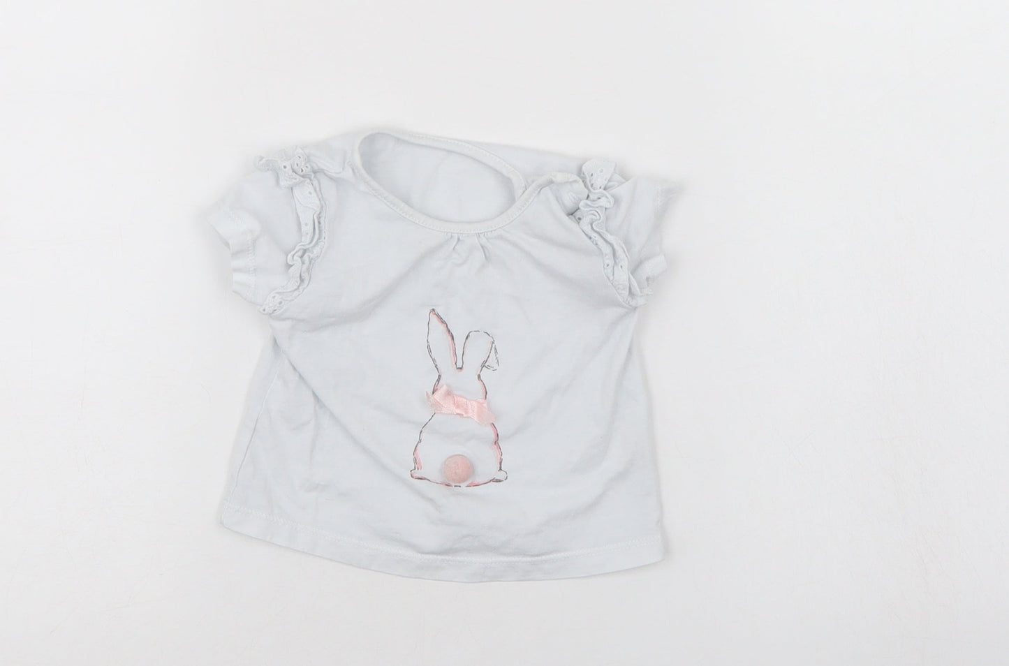Preworn Baby Blue   Basic T-Shirt Size 3-6 Months