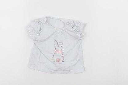 Preworn Baby Blue   Basic T-Shirt Size 3-6 Months