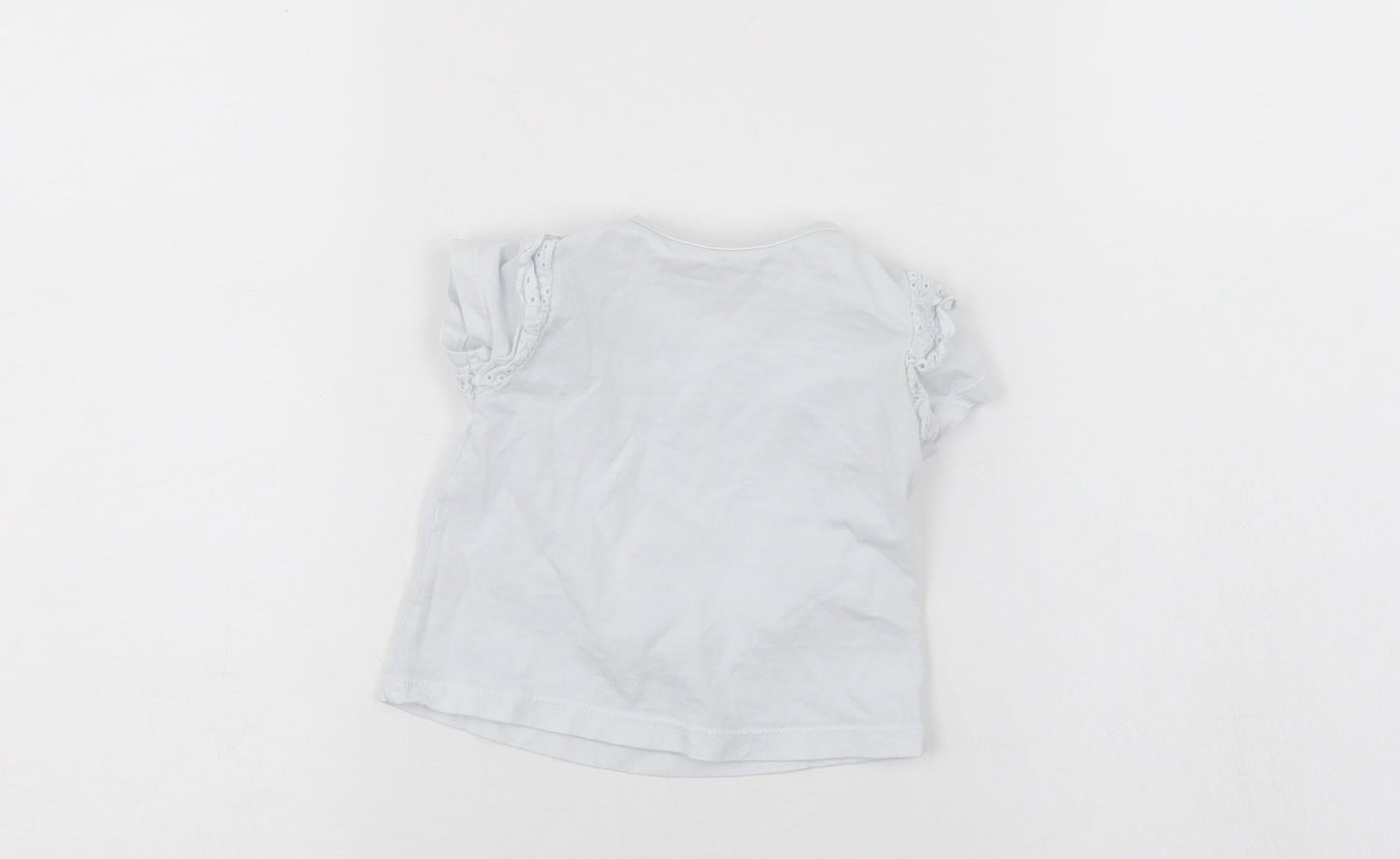 Preworn Baby Blue   Basic T-Shirt Size 3-6 Months