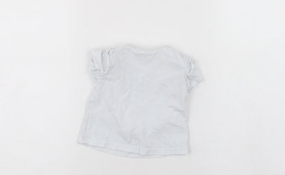 Preworn Baby Blue   Basic T-Shirt Size 3-6 Months