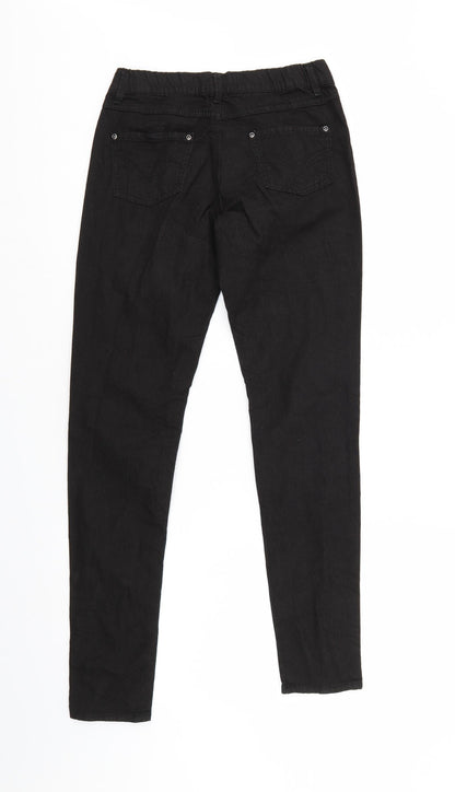 Denim & Co. Womens Black   Jegging Jeans Size 8 L30 in