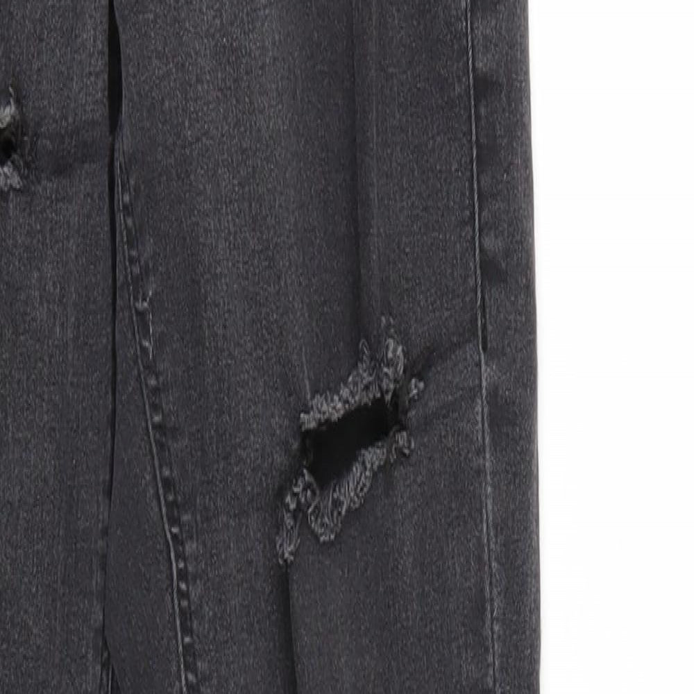 Mens UK Size 26 Top Shop Regular Fit Skinny Black Jeans