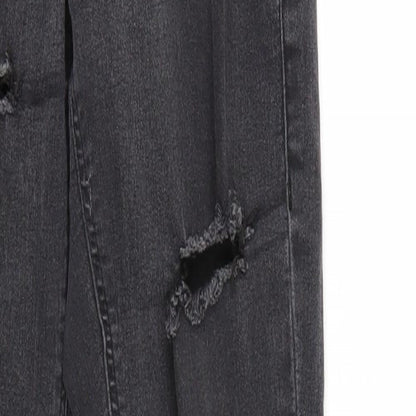 Mens UK Size 26 Top Shop Regular Fit Skinny Black Jeans