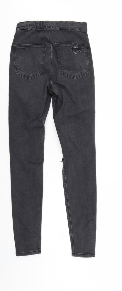 Mens UK Size 28 Top Shop Regular Fit Skinny Black Jeans