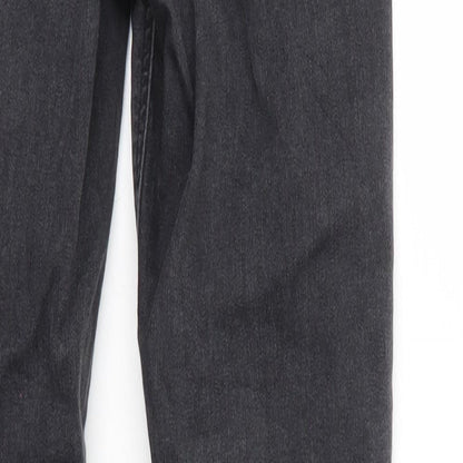 Mens UK Size 28 Top Shop Regular Fit Skinny Black Jeans