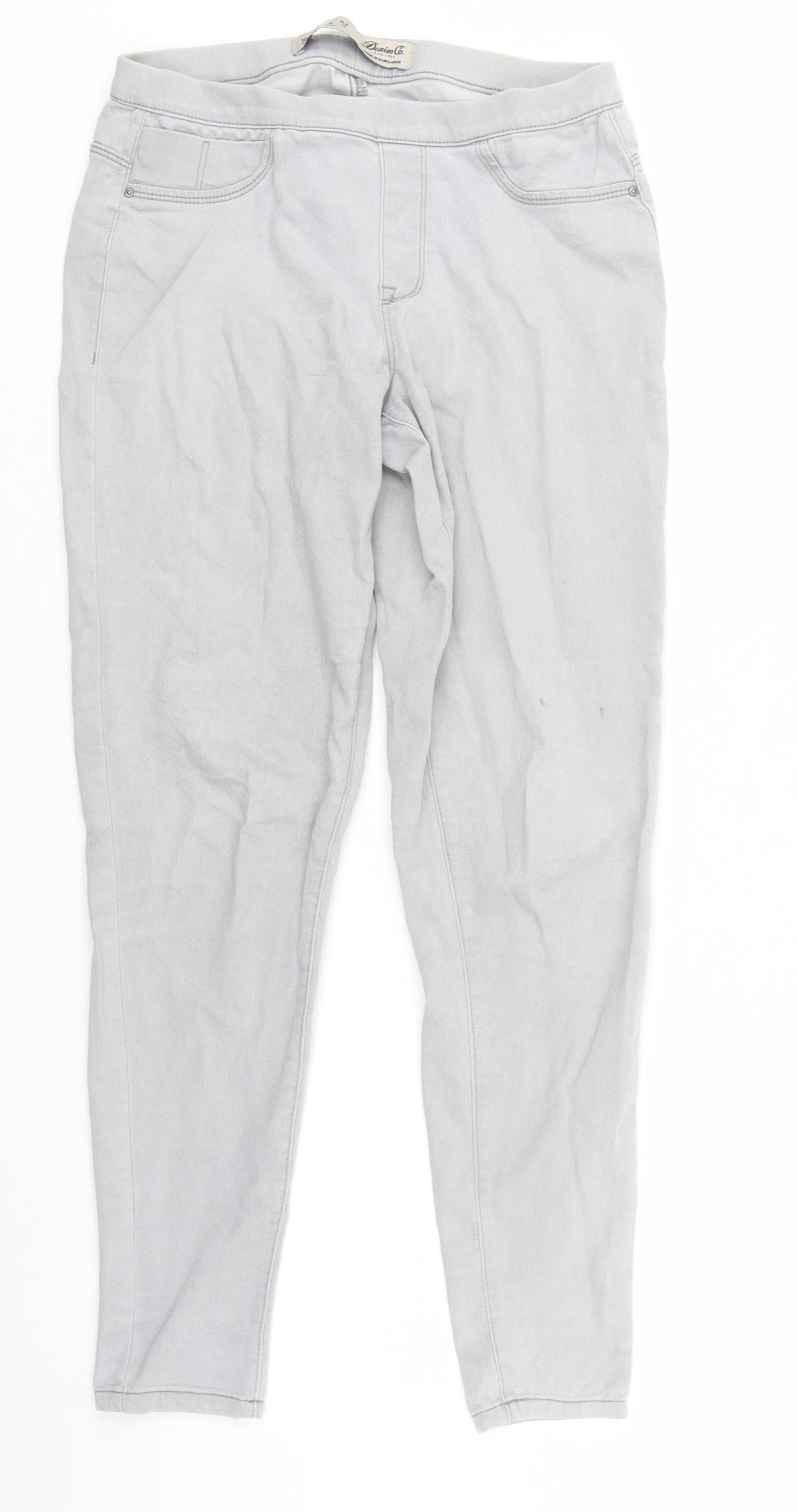 Denim & Co. Womens Grey  Denim Jegging Jeans Size 10 L28 in