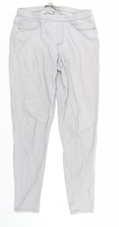 Denim & Co. Womens Grey  Denim Jegging Jeans Size 10 L28 in