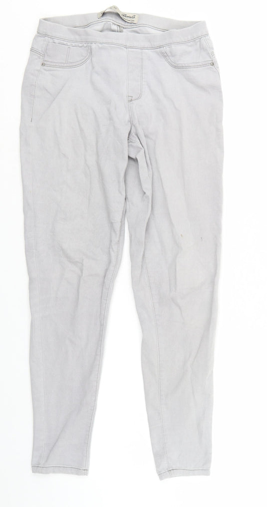Denim & Co. Womens Grey  Denim Jegging Jeans Size 10 L28 in