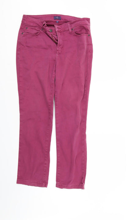 NxDYJ Womens Purple  Denim Straight Jeans Size 8 L28 in