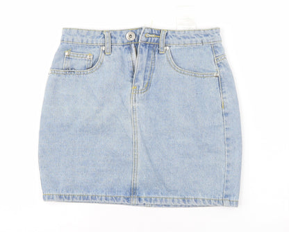liguor n poker Womens Blue  Denim A-Line Skirt Size 6