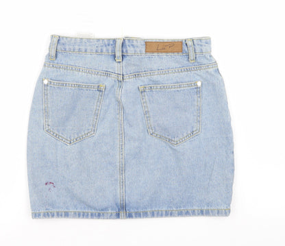liguor n poker Womens Blue  Denim A-Line Skirt Size 6